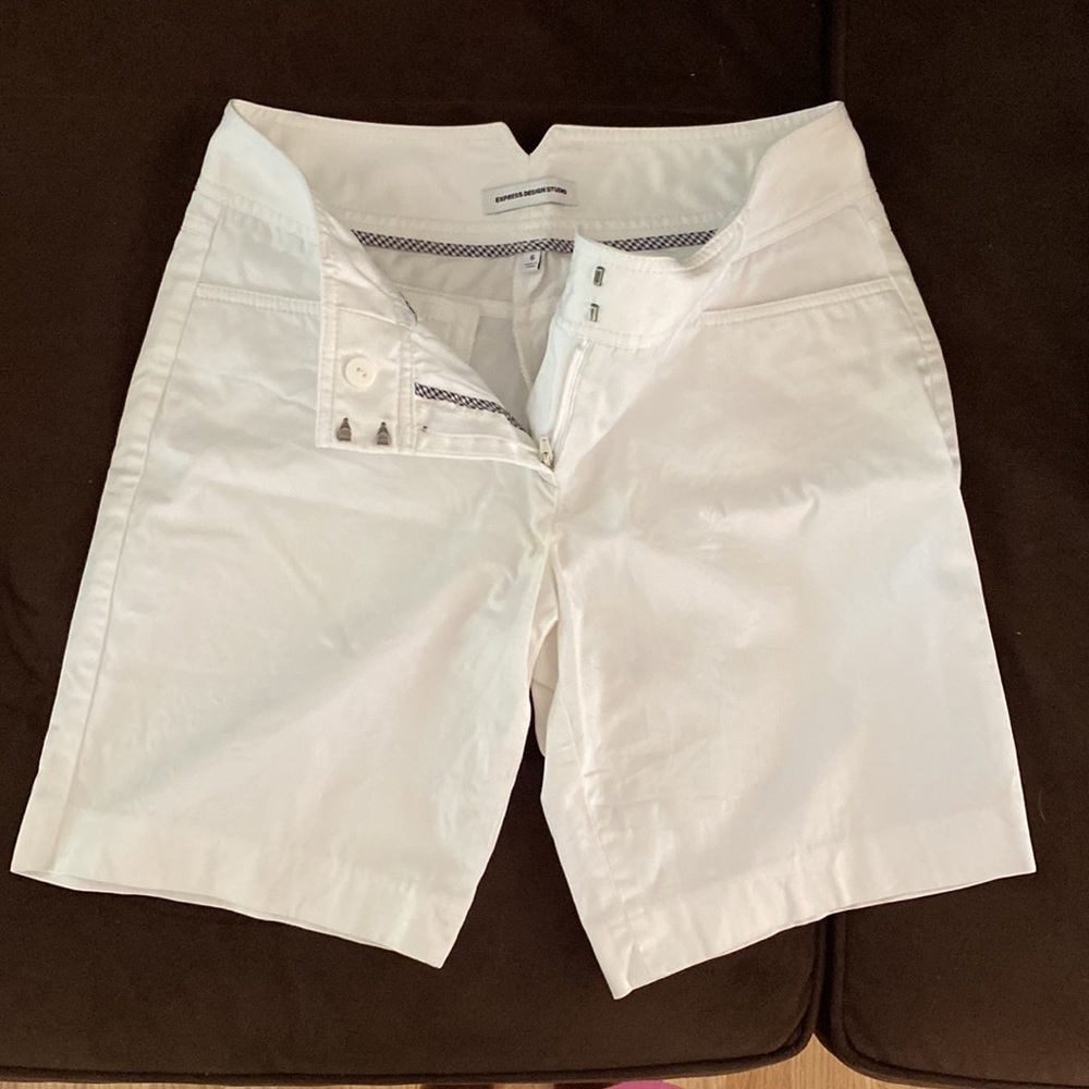 White Express Shorts NWOT